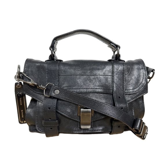 Proenza Schouler Handbags - Proenza Schouler PSI Black Leather Satchel Small Bag